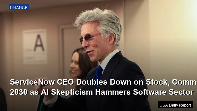 ServiceNow CEO Doubles Down on Stock, Commits to 2030 as AI Skepticism Hammers Software Sector
