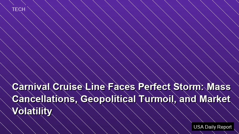 Carnival Cruise Line Faces Perfect Storm: Mass Cancellations, Geopolitical Turmoil, and Market Volatility