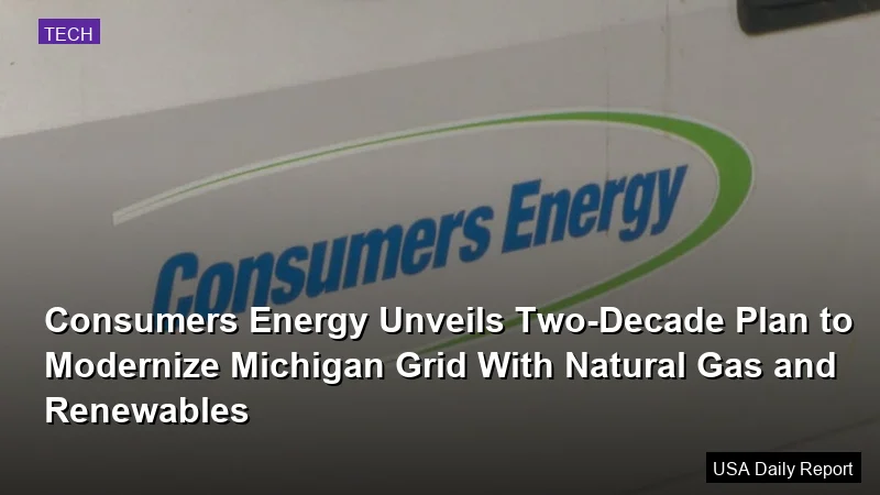Consumers Energy Unveils Two-Decade Plan to Modernize Michigan Grid With Natural Gas and Renewables